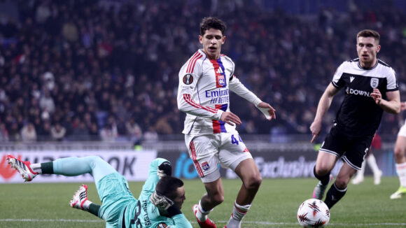 Khalis Merah lors d'OL - PAOK