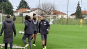 Noah Nartey à l'entraînement de l'OL