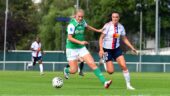 Ingrid Engen lors du derby ASSE - OL Lyonnes