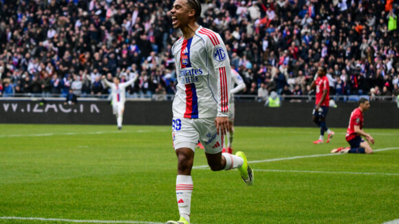 Noah Nartey buteur lors d'OL - Lille