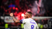 Corentin Tolisso après son but lors d'OL - Nice