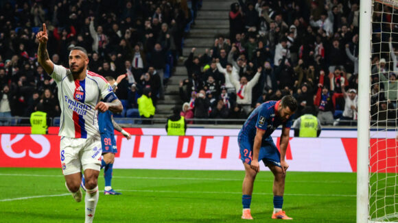 Corentin Tolisso après son but lors d'OL - Nice