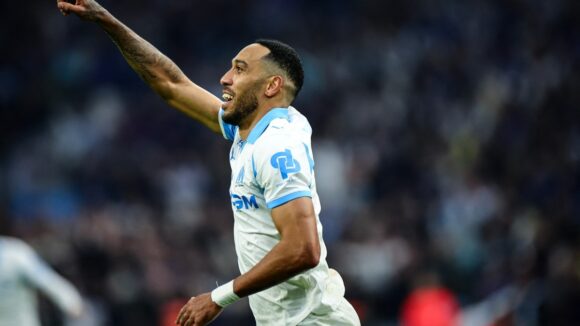 Pierre-Emerick Aubameyang buteur lors d'OM - OL
