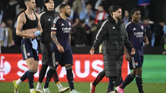 Les joueurs de l'OL après le nul face au Celta