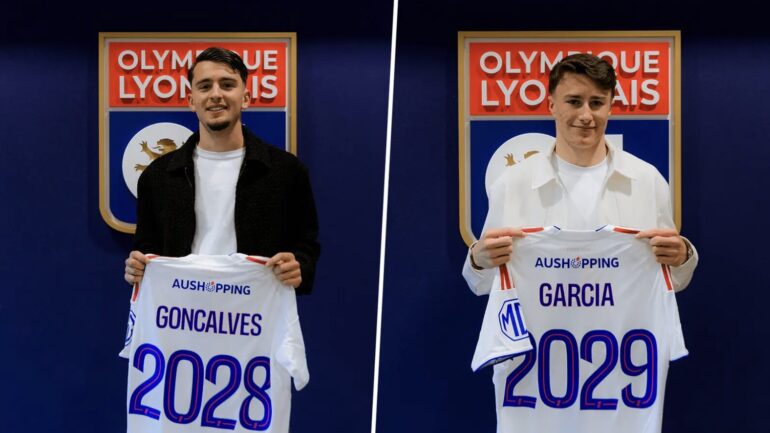 Tiago Gonçalves et Angel Garcia ont signé leur premier contrat professionnel avec l'OL