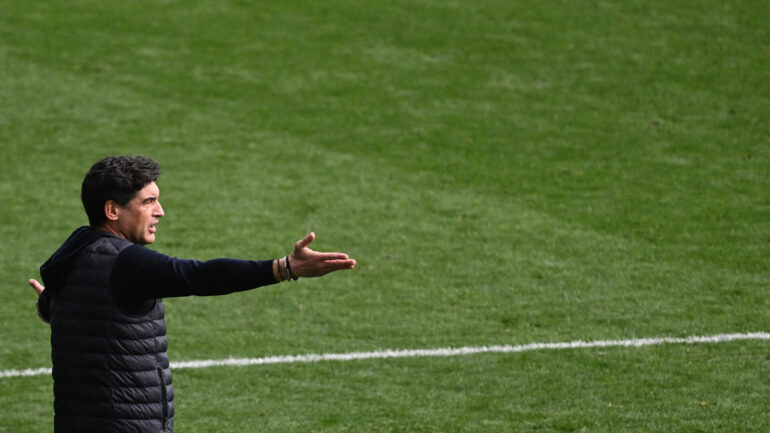 Paulo Fonseca lors d'Angers - OL