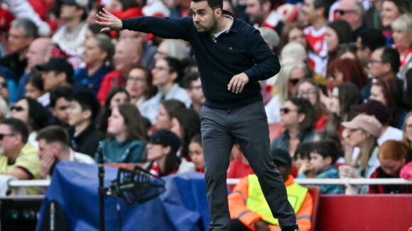 Jonatan Giraldez lors d'Arsenal - OL Lyonnes