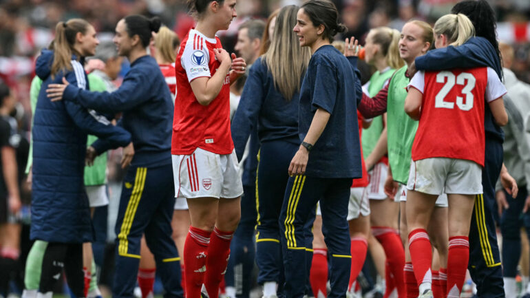 Renee Slegers lors d'Arsenal - OL Lyonnes