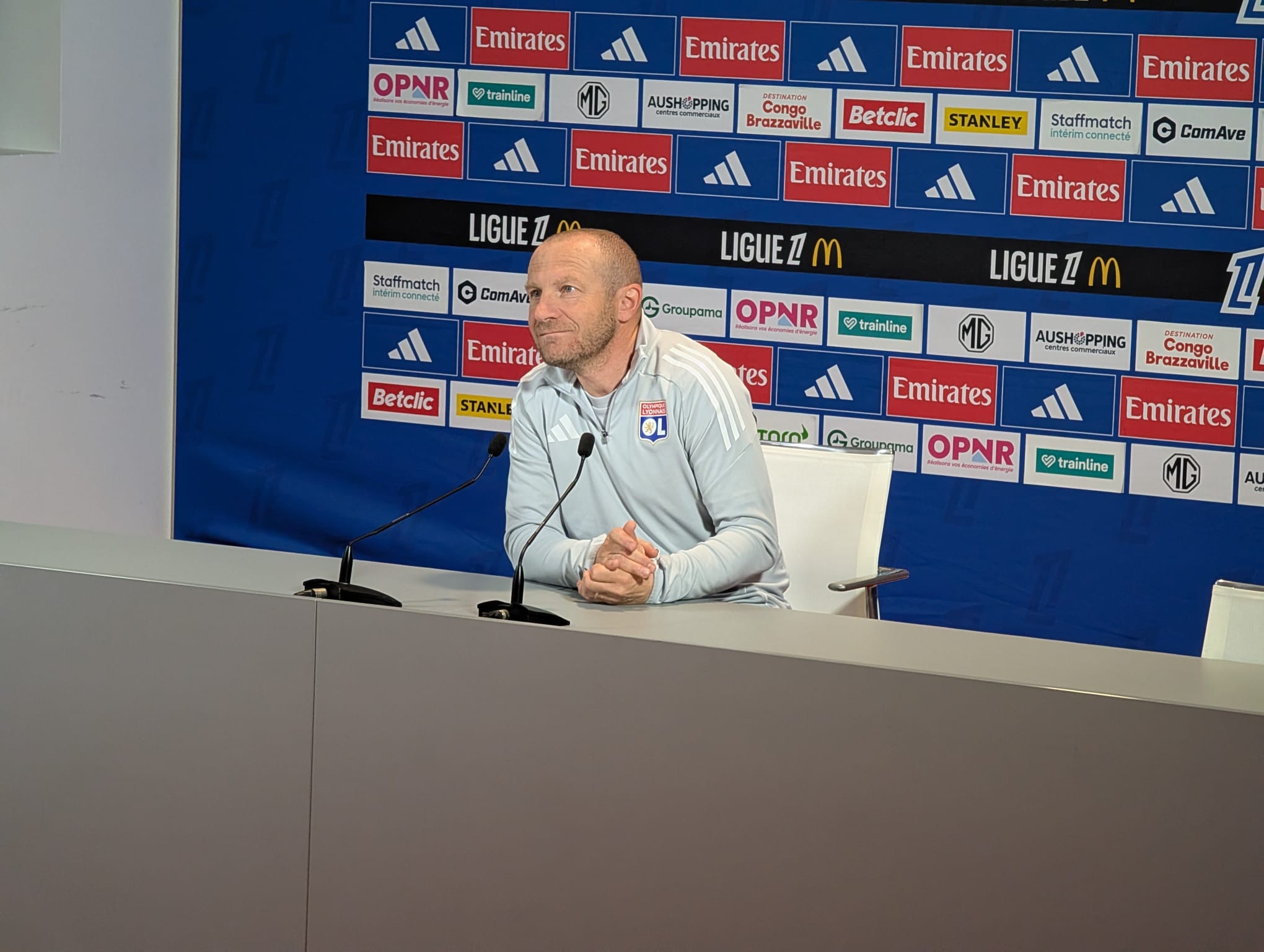 Florent Balmont, entraîneur des U18 de l'OL en Coupe Gambardella