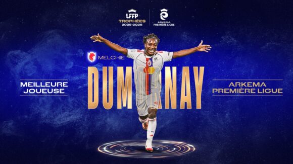 Melchie Dumornay (OL Lyonnes) lauréate du titre de meilleure joueuse de Première Ligue.