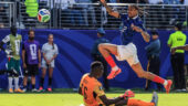 Bradley Barcola buteur lors de France - Sénégal