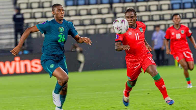 Tabitha Chawinga lors de Malawi - Nigéria