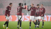 Les joueurs du Sparta Prague en Ligue Europa Conférence