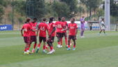 Les joueurs de l'OL en amical contre le FC Saint-Gall