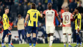 Caglar Soyuncu (Fenerbahce) et Moussa Niakhate (OL) en janvier 2025
