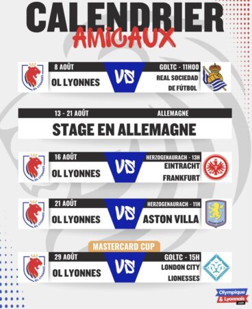 Le programme estival d'OL Lyonnes