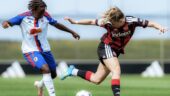 Vicki Becho lors d'OL Lyonnes - Eintracht Francfort