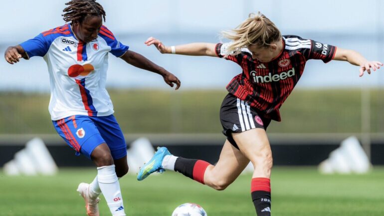 Vicki Becho lors d'OL Lyonnes - Eintracht Francfort