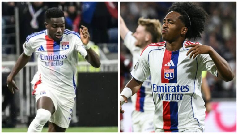 Ernest Nuamah et Malick Fofana, ailiers de l'OL