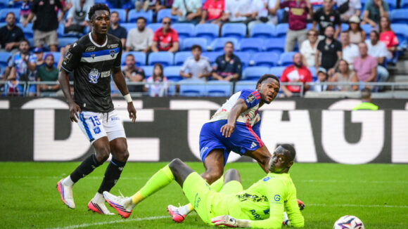 Loïs Openda lors d'OL - Auxerre.