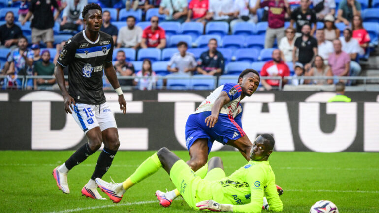 Loïs Openda lors d'OL - Auxerre.