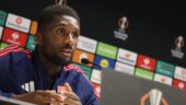Clinton Mata lors de la conférence de presse d'avant-match Anderlecht - OL