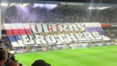 Le tifo des supporters de la Mauves Army pour les Lyon 1950