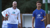 Esteban Lepaul avec Zinedine Zidane en équipe de France