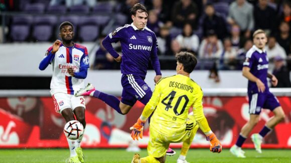 Rémy Descamps lors d'Anderlecht - OL