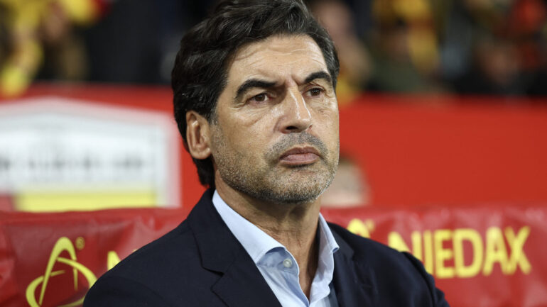 Paulo Fonseca lors de Lens - OL