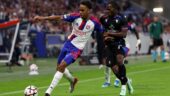 Noah Nartey lors d'OL - Crystal Palace